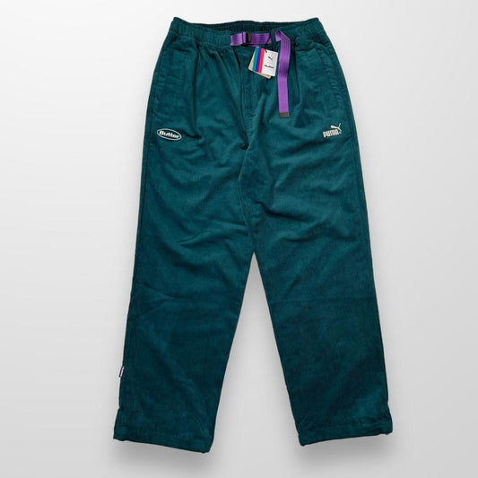 Puma x Butter Goods Cord Track Pants In Green & Purple