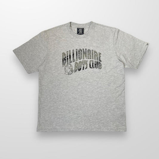 Billionaire Boys Club Camo Arch Logo T-Shirt In Heather Grey