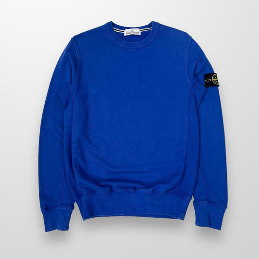 Stone Island Crewneck Sweatshirt In Royal Blue