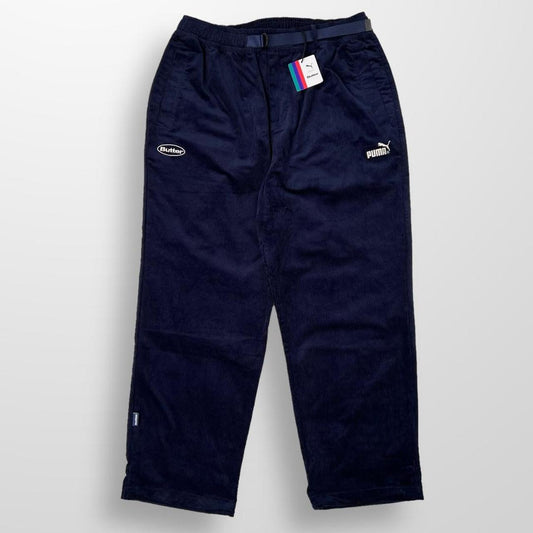 Puma x Butter Goods Cord Track Pants In Peacoat / Navy