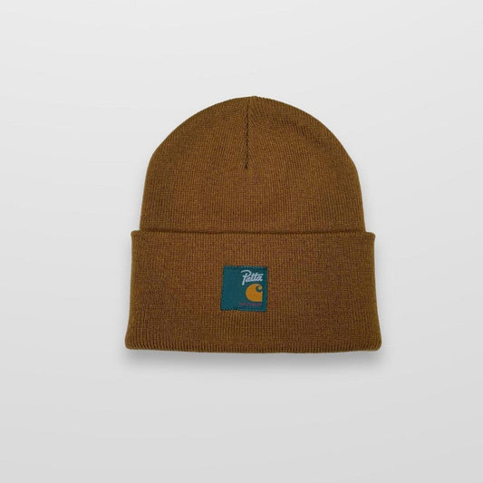 Carhartt WIP x Patta Acrylic Watch Beanie Hat In Brown