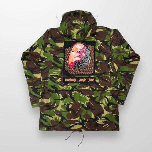 Palace Ark Air Unlined Smock Jacket In Woodland W/ Dreamscape Picture On Back