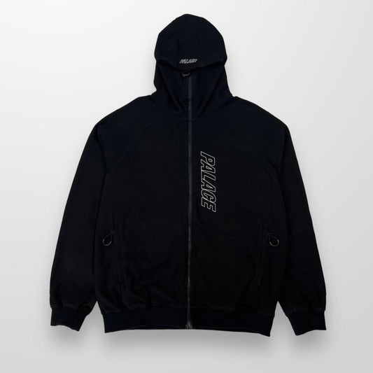 Palace Tech Fleece Hood Jacket In Black