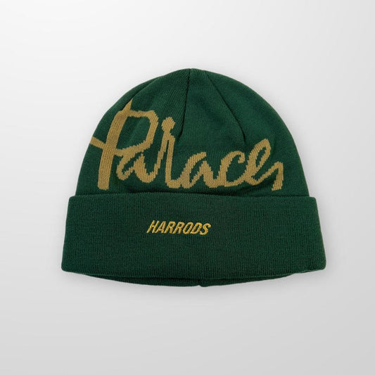 Palace Harrods Beanie In Green & Gold