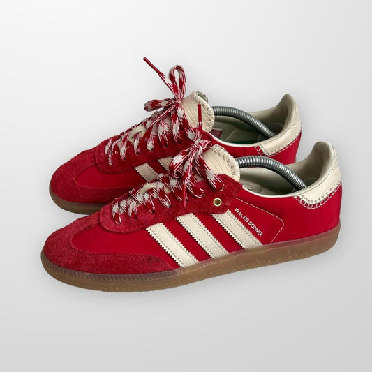 Adidas x Wales Bonner Samba Trainers In Red & White