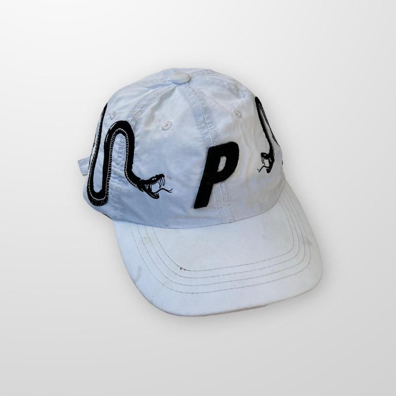 Palace Snake P 6-Panel Cap In White & Black