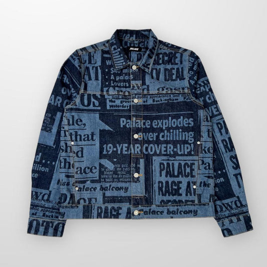 Palace Tabloit Denim Jean Jacket In Blue