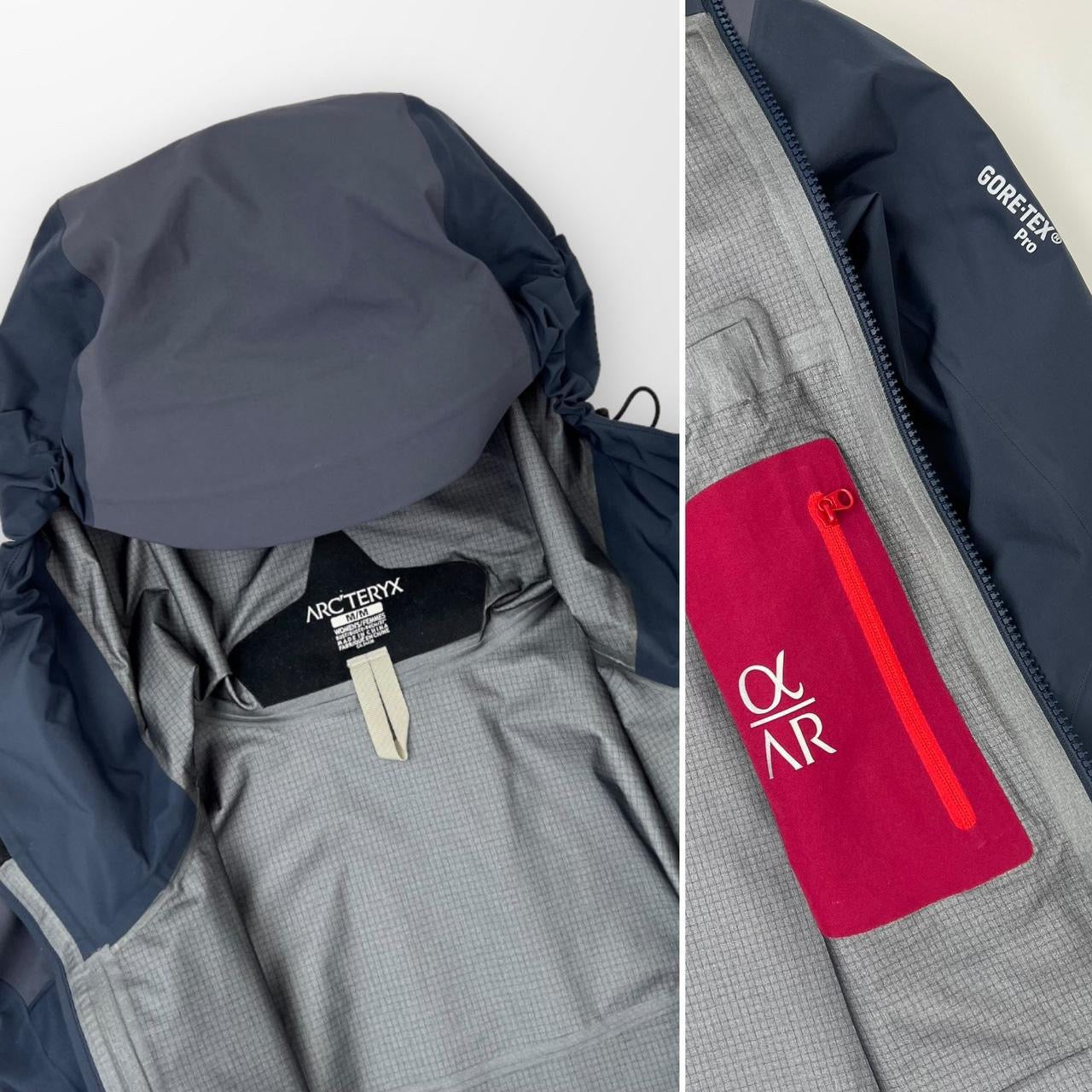 Arc’Teryx Beta AR Jacket In Dark Grey Two Tone W/ Pink Features