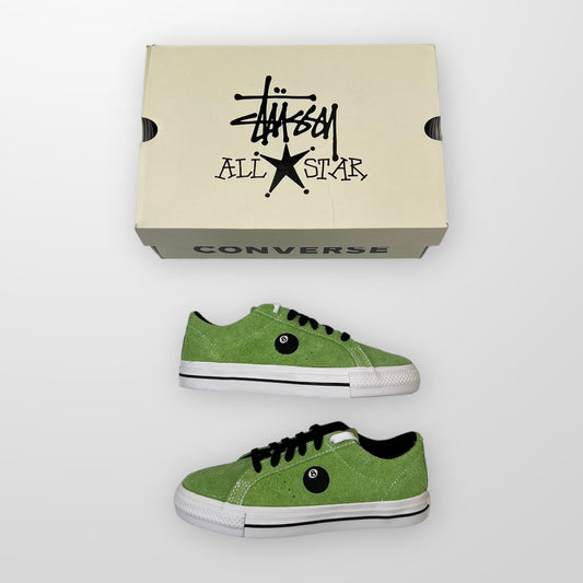 Stussy x Converse One Star 8 Ball Green Trainers