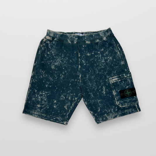 Stone Island Camo OVD `Treatment Tracksuit Shorts In Blue