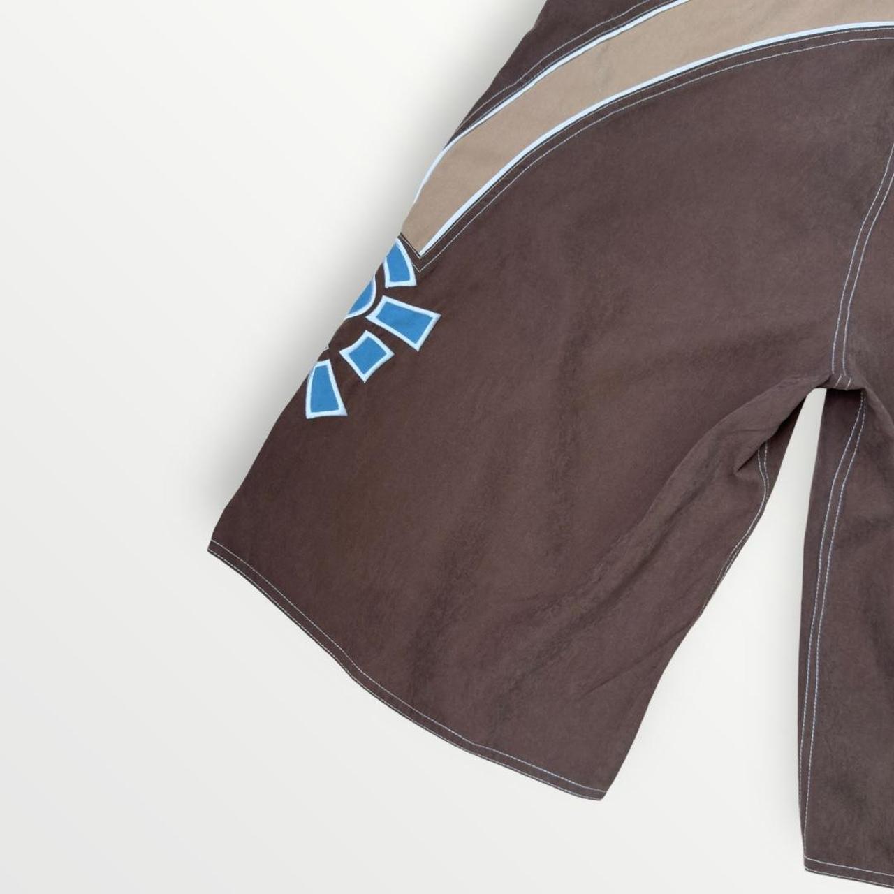 ADWYSD AI Board Shorts In Brown & Blue