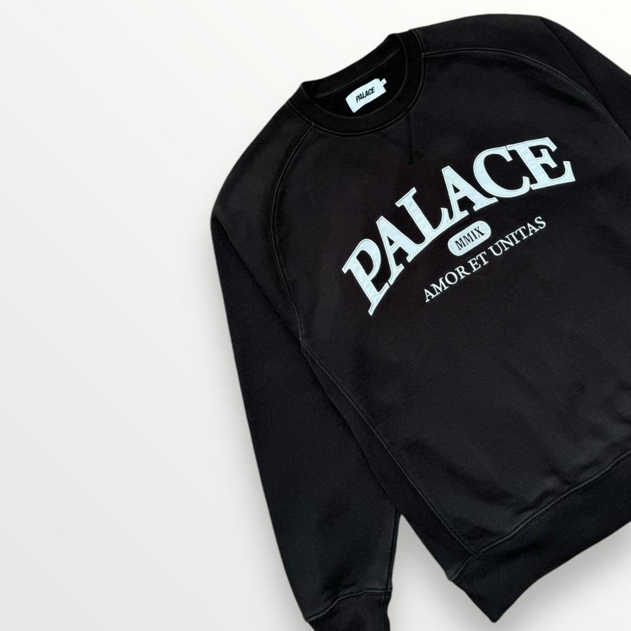 Palace Unitas Crew Sweatshirt In Black (Brown)