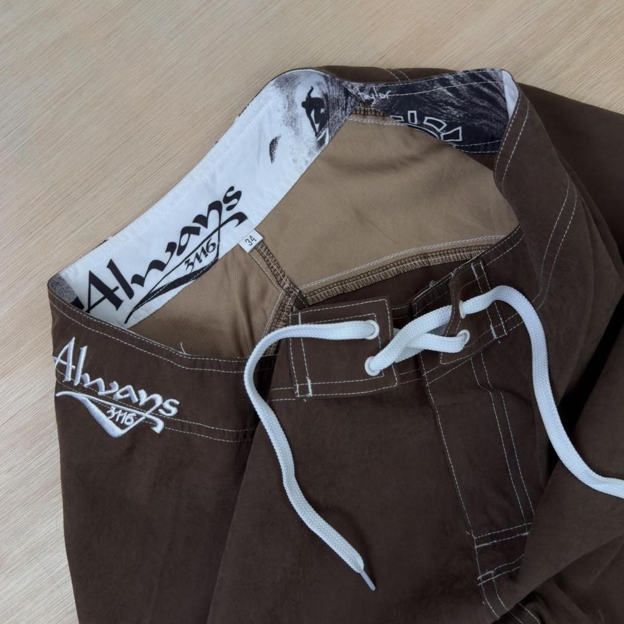 ADWYSD AI Board Shorts In Brown & Blue