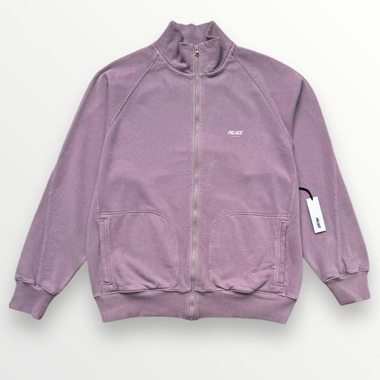 Palace Pigment Wash Palace London Zip Funnel Sweatshirt In Lilac