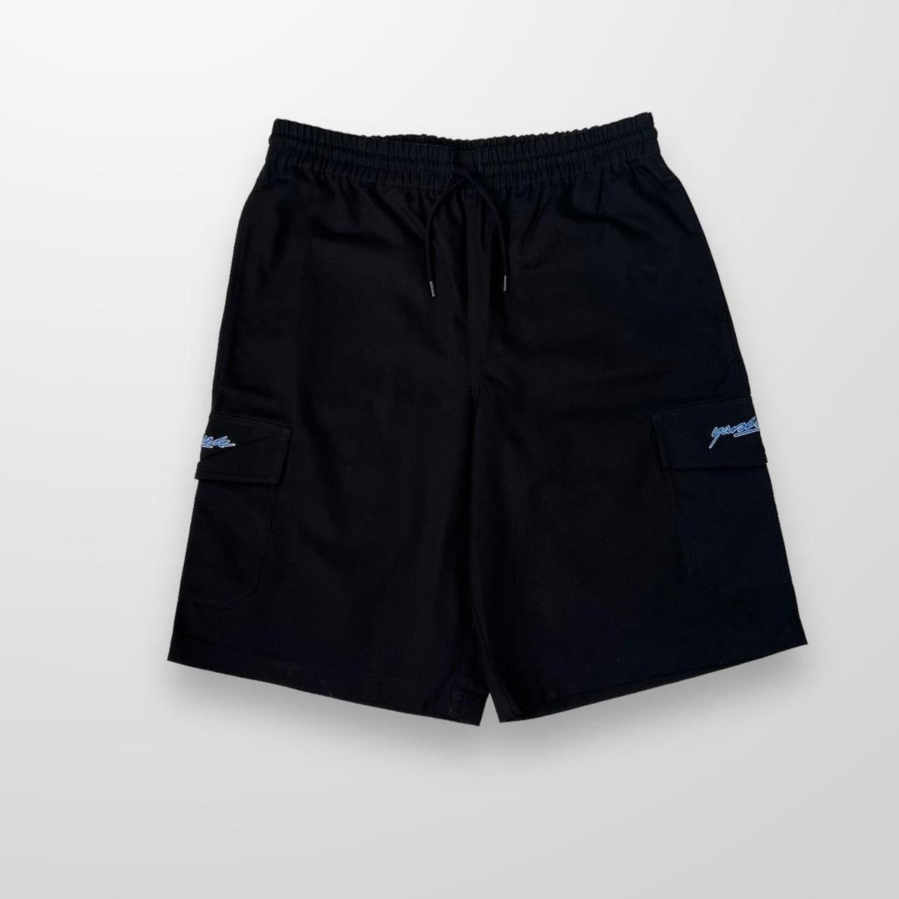 Yardsale Cargo Shorts In Black & Blue