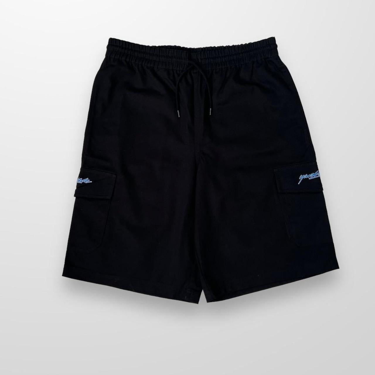 Yardsale Cargo Shorts In Black & Blue