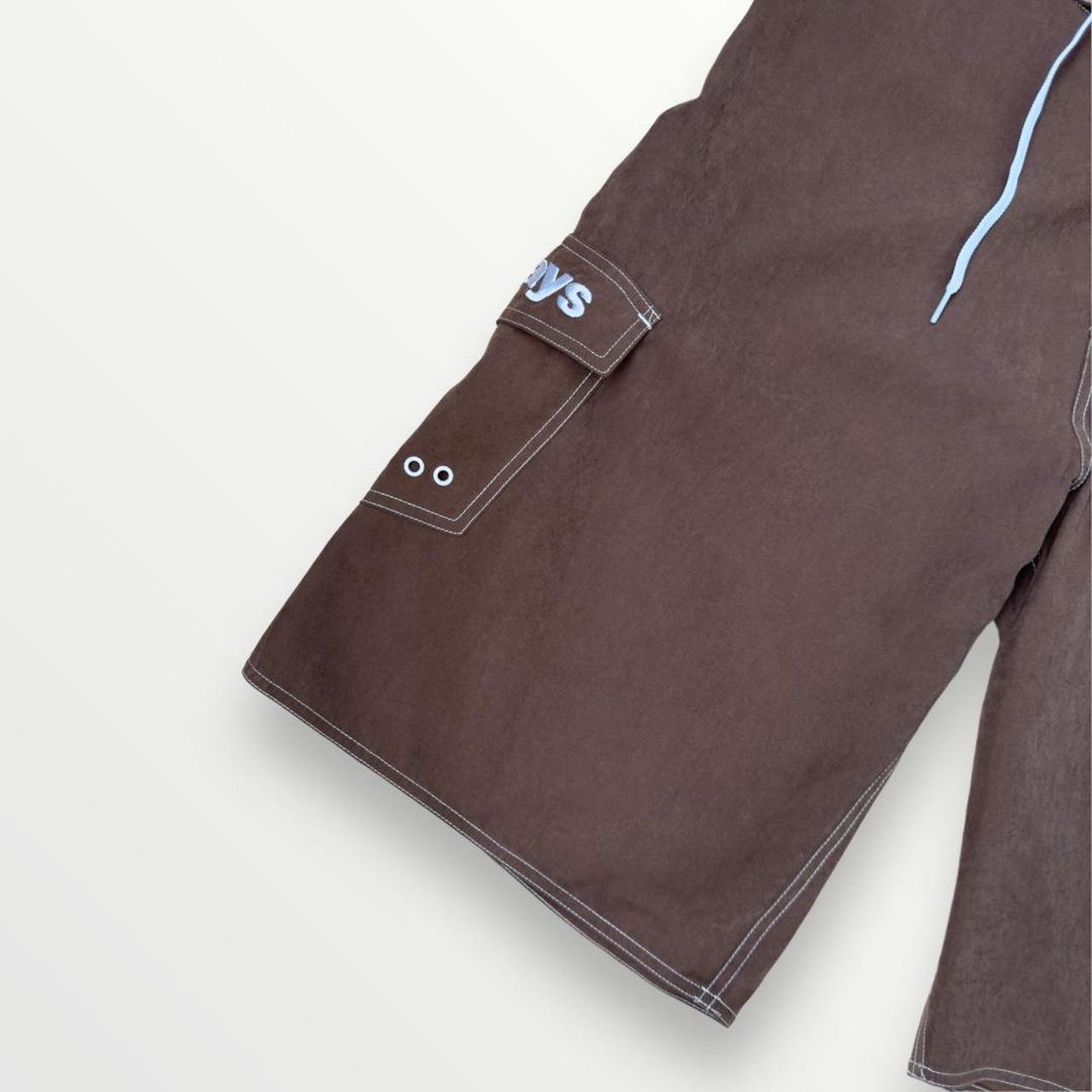 ADWYSD AI Board Shorts In Brown & Blue