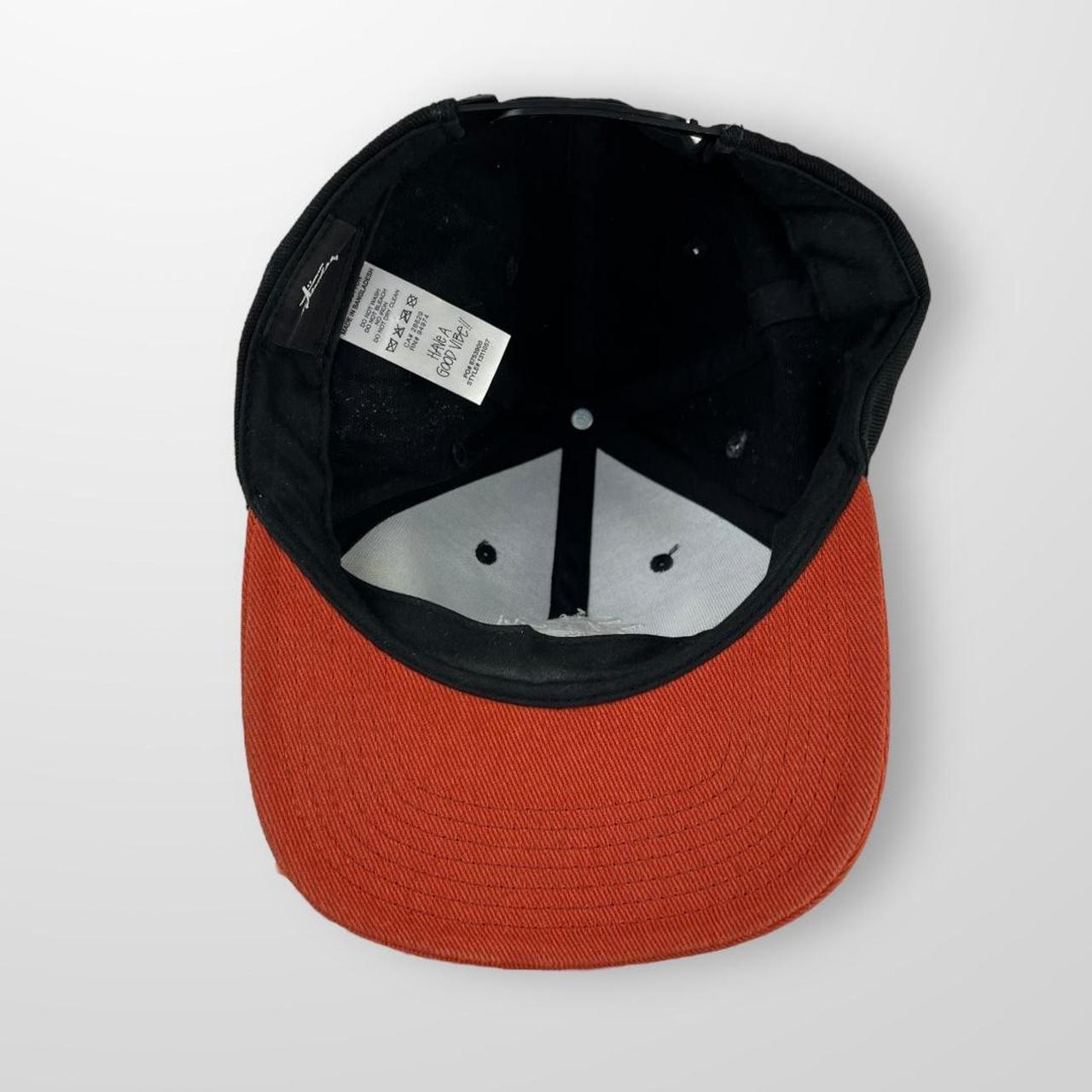 Stussy 8 Ball Cap In Black & Orange