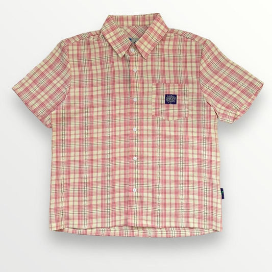 ADWYSD Plaid Checkered Shirt In Light Pink