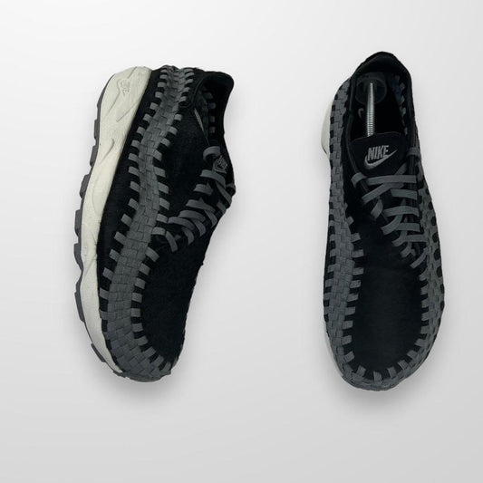 Nike Air Footscape Woven Trainers In Black & Grey