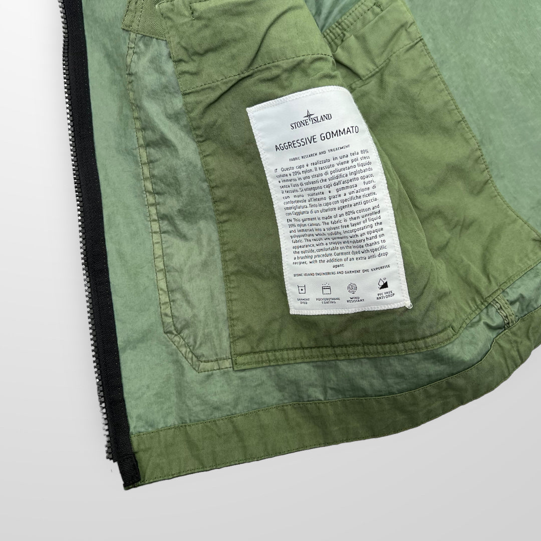 Stone Island Aggressive Gommato Jacket In Green