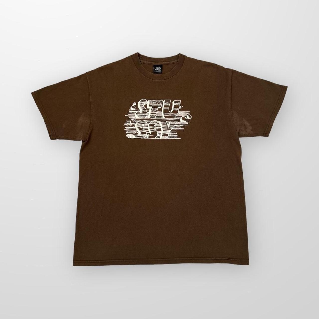 Vintage Stussy T-Shirt In Brown