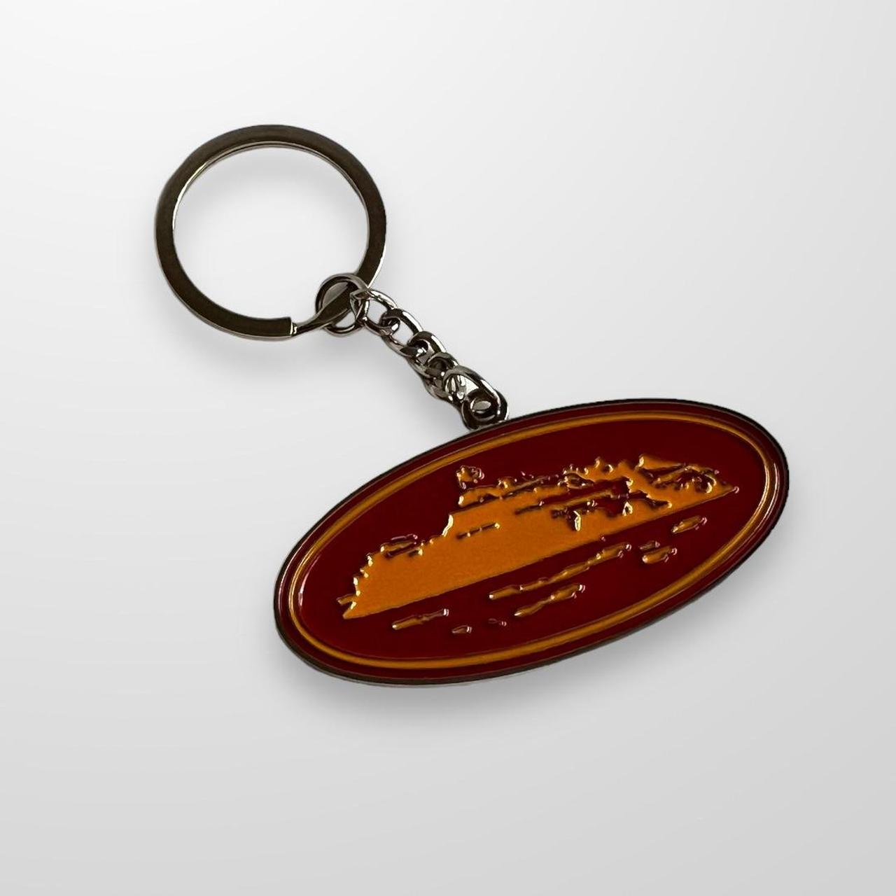 Corteiz Alcatraz Keyring In Red & Orange