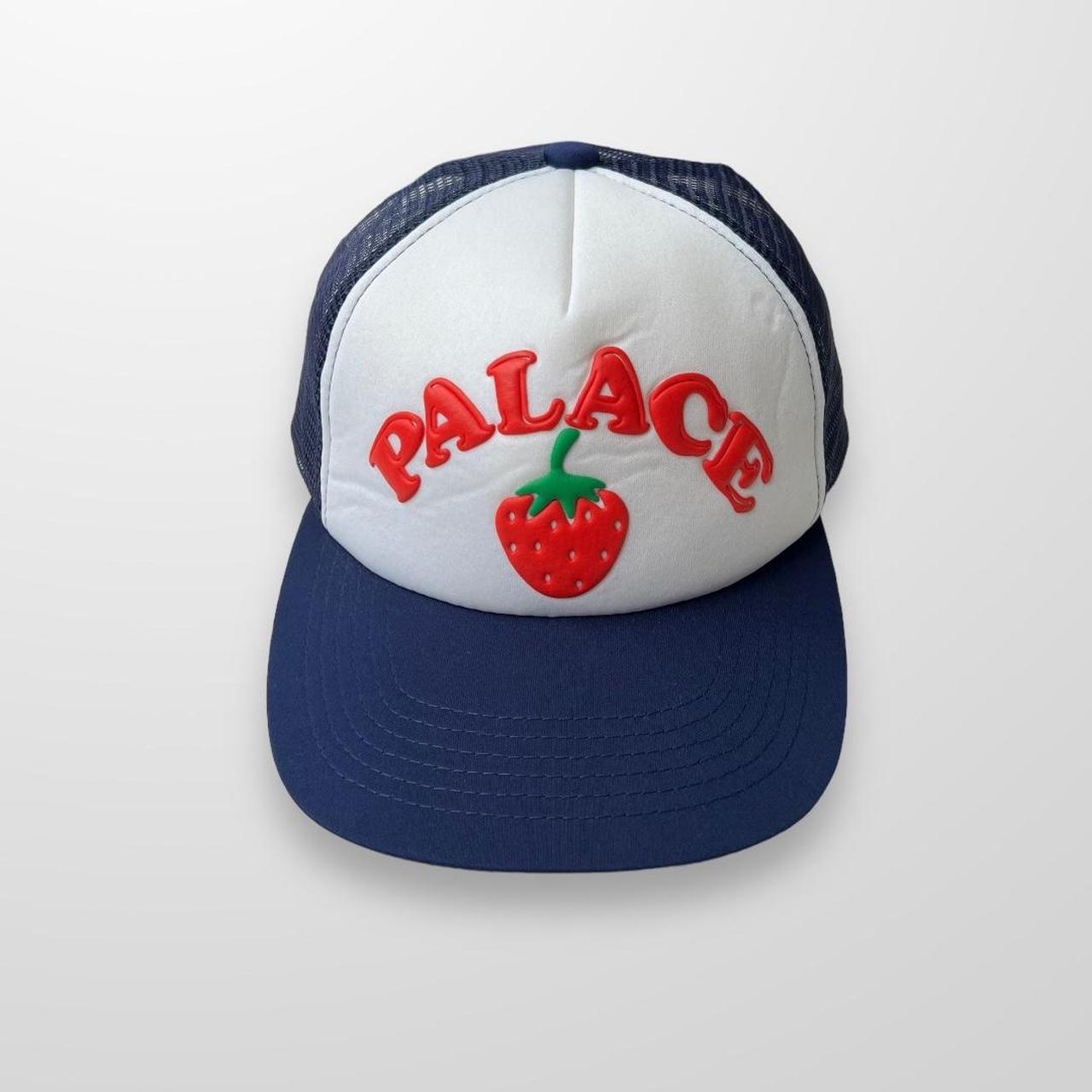 Palace Strawberry Trucker Hat In Navy