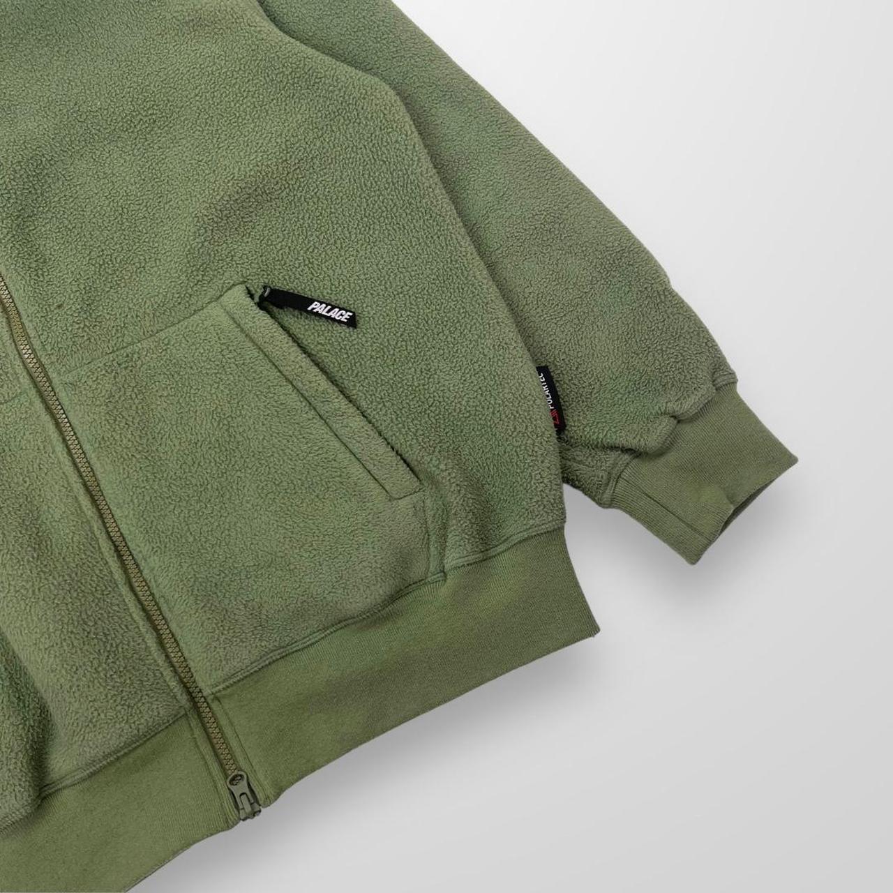 Palace Polartec Lazer Zip Hood Fleece Jacket In Green Ben s Bits