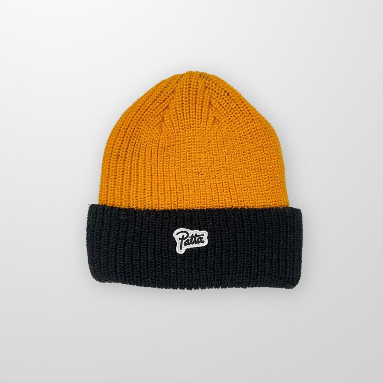 Patta Beanie Hat In Black & Yellow