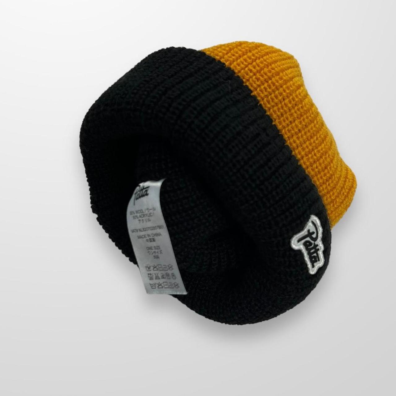 Patta Beanie Hat In Black & Yellow