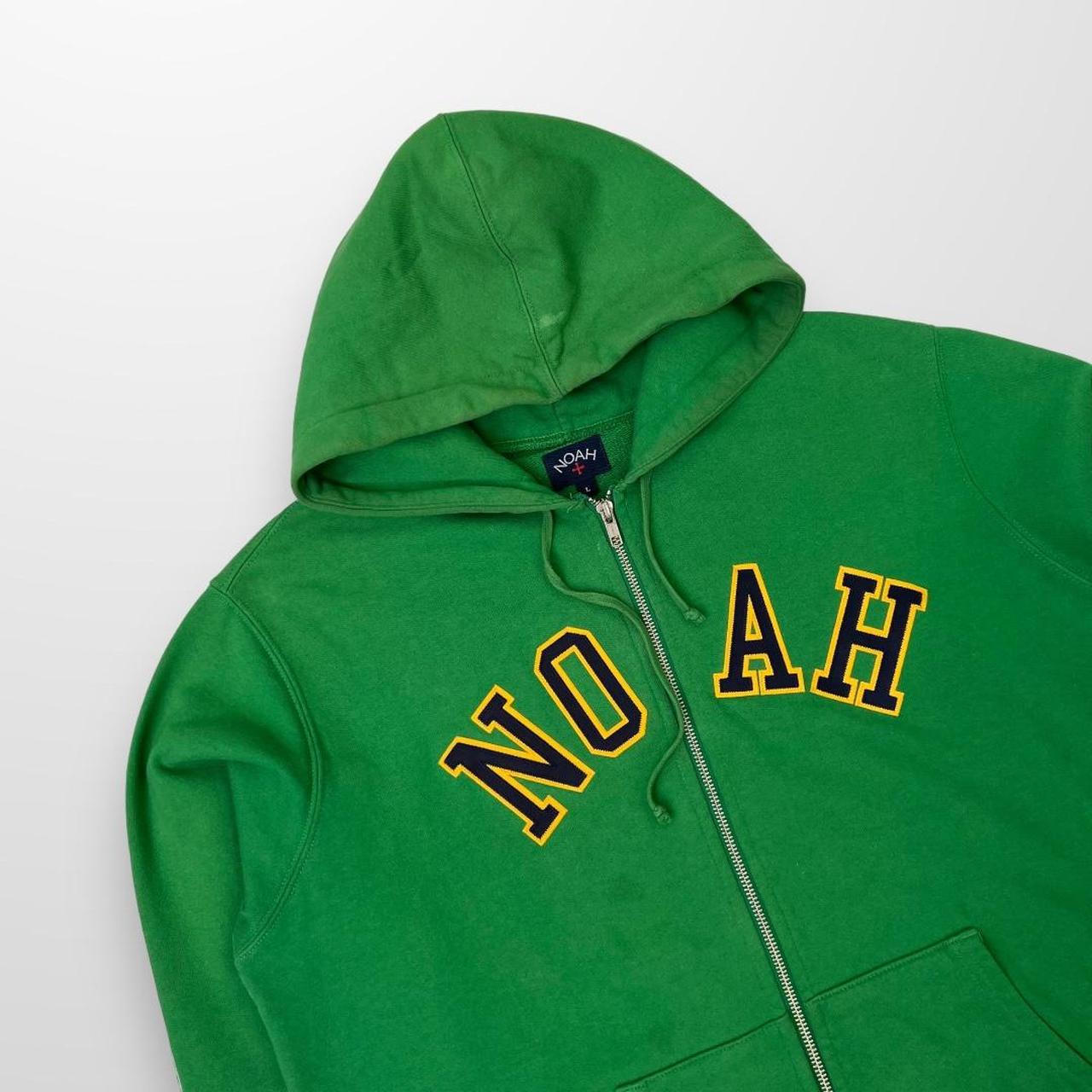 Noah NY Zip Up Hoodie In Green & Yellow