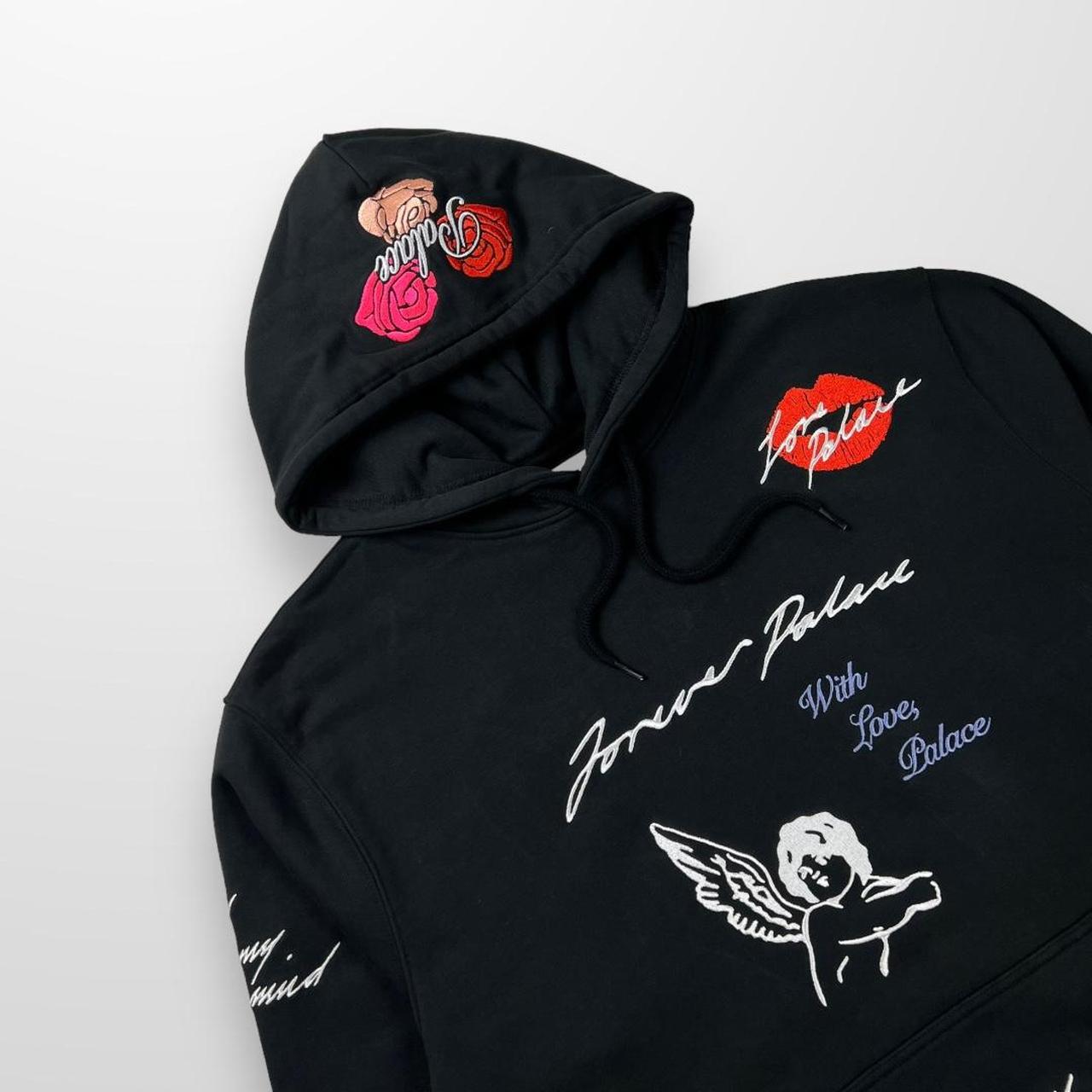 Palace Love Letter Hoodie In Black