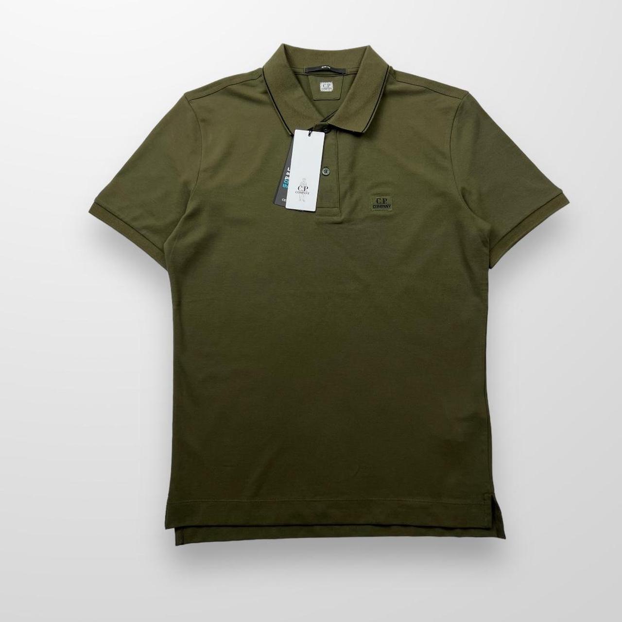 CP Company Patch Logo Polo In Khaki