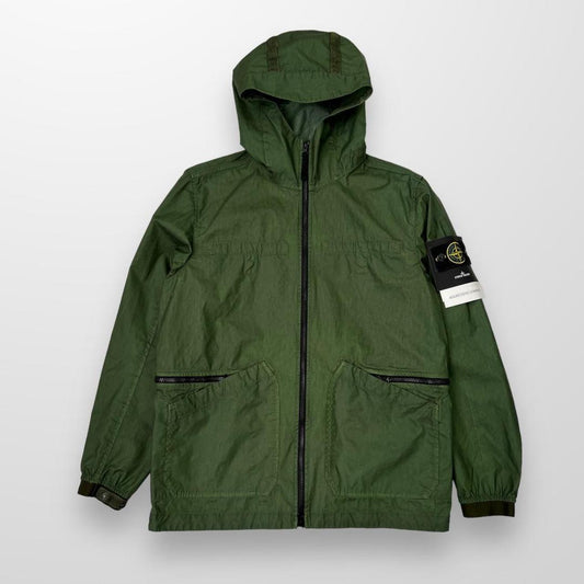 Stone Island Aggressive Gommato Jacket In Green