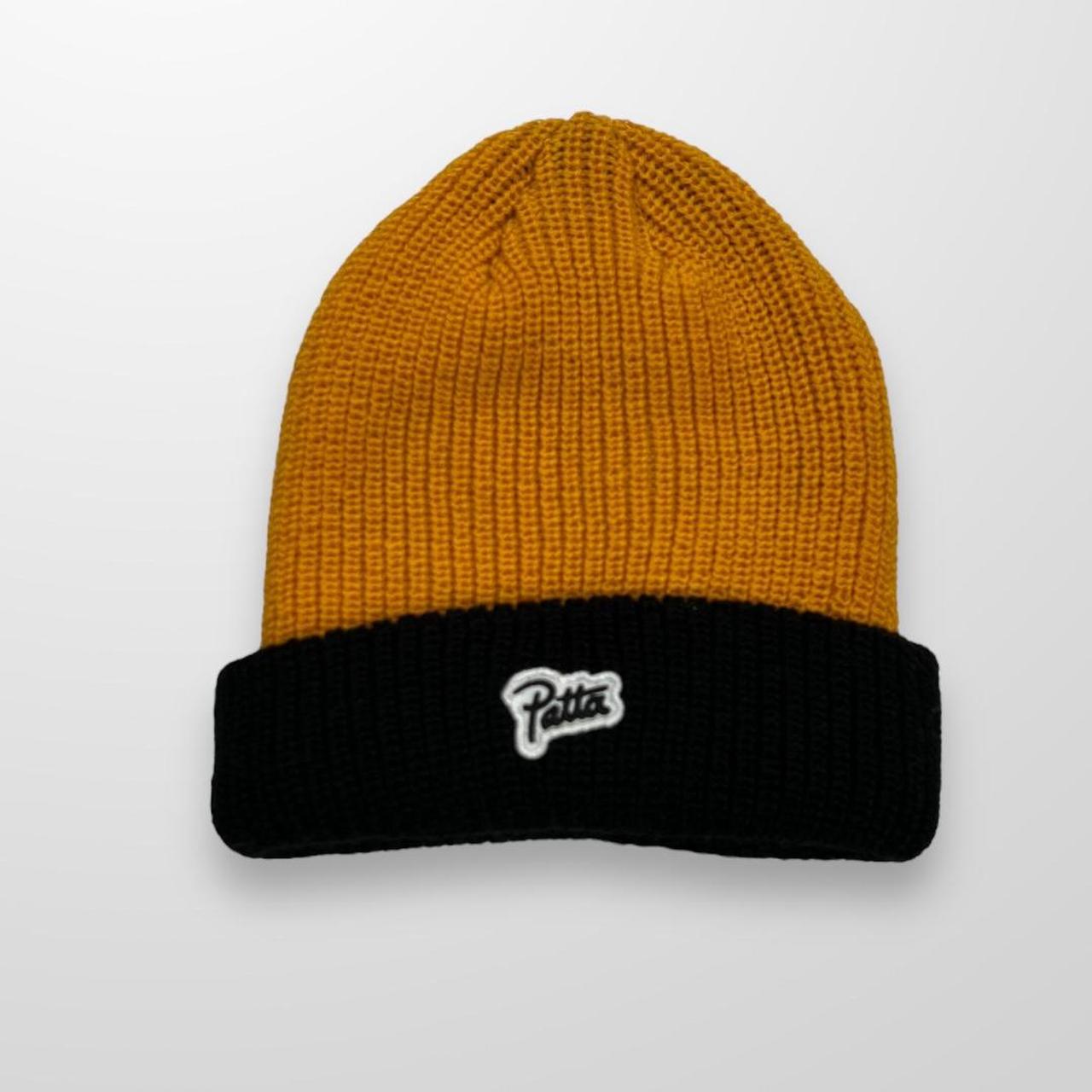 Patta Beanie Hat In Black & Yellow