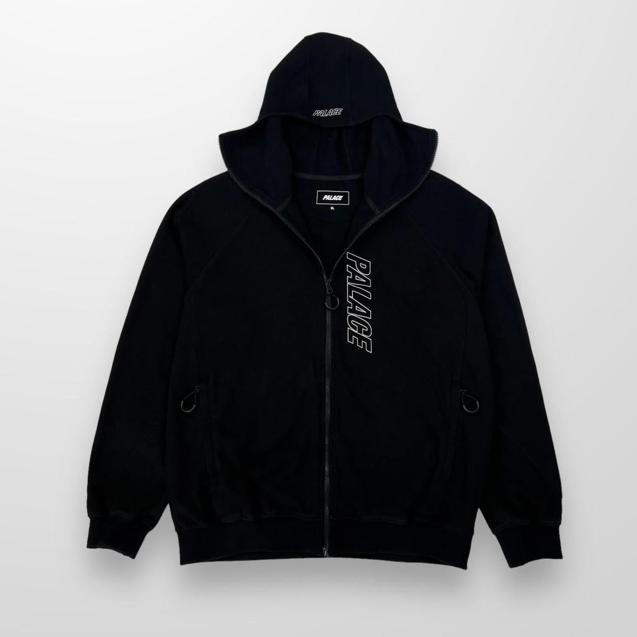 Palace Tech Fleece Hood Jacket In Black