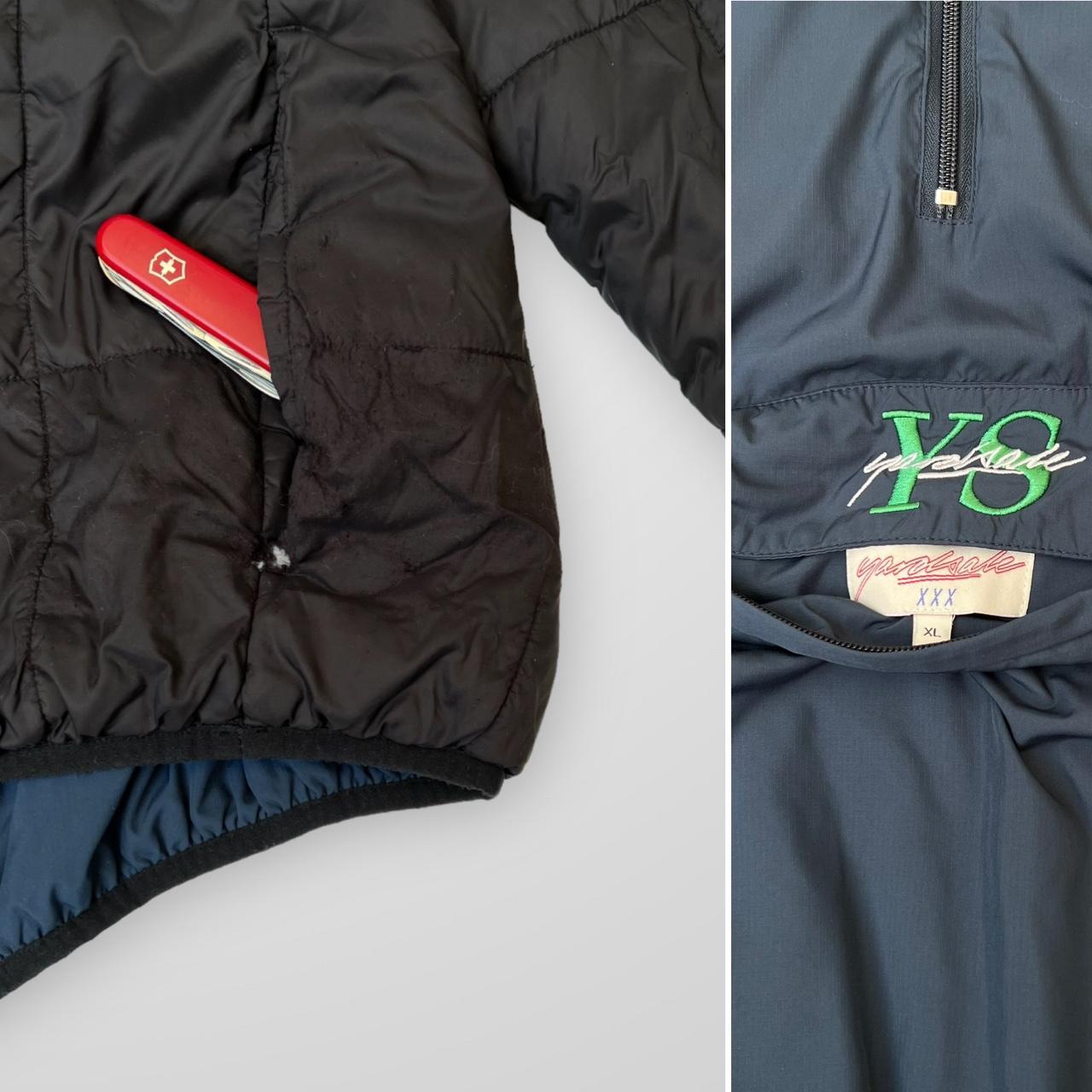 Yardsale Reversible Half-Zip Puffer Jacket In Navy & Black