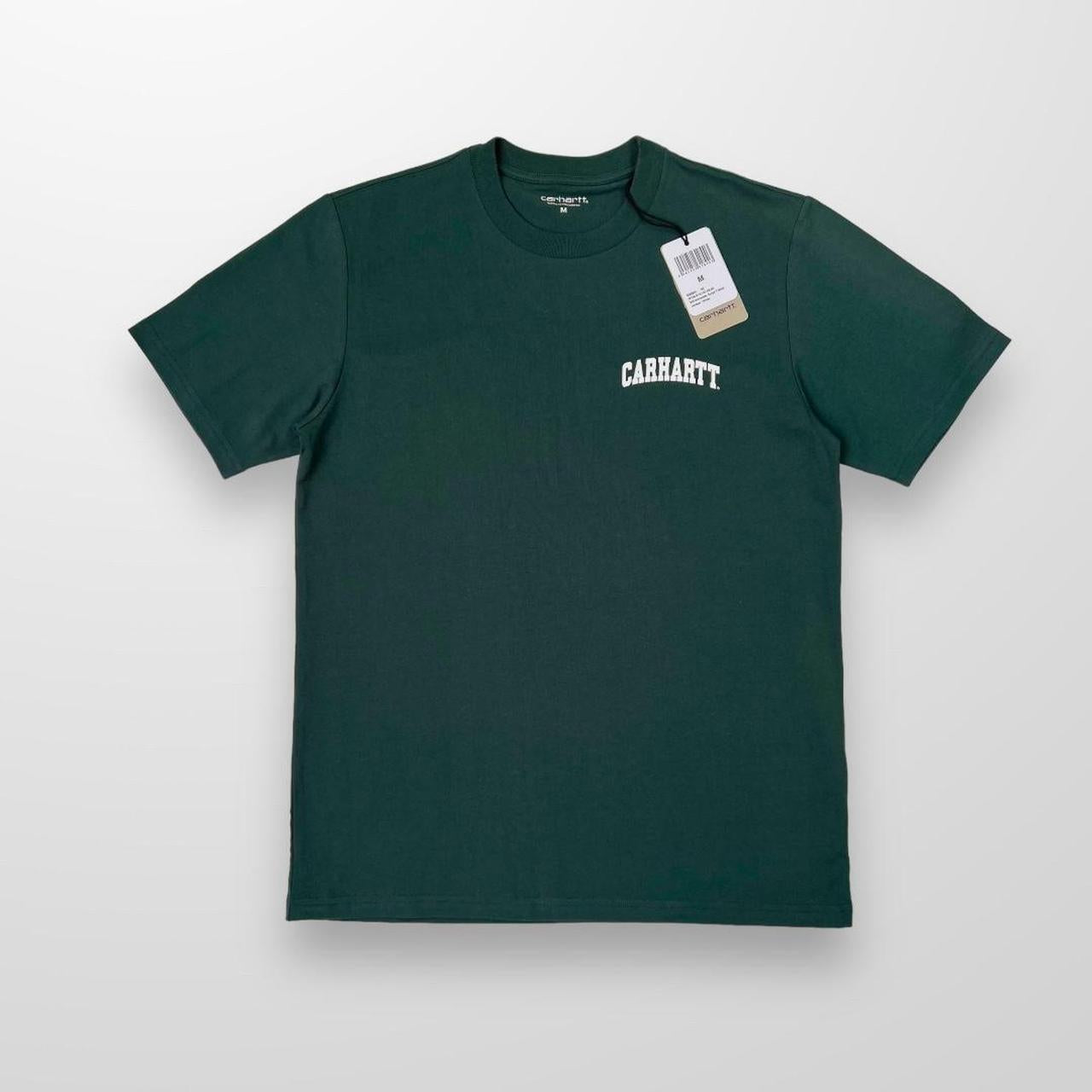 Carhartt WIP S/S University Script T-Shirt In Botanic Green