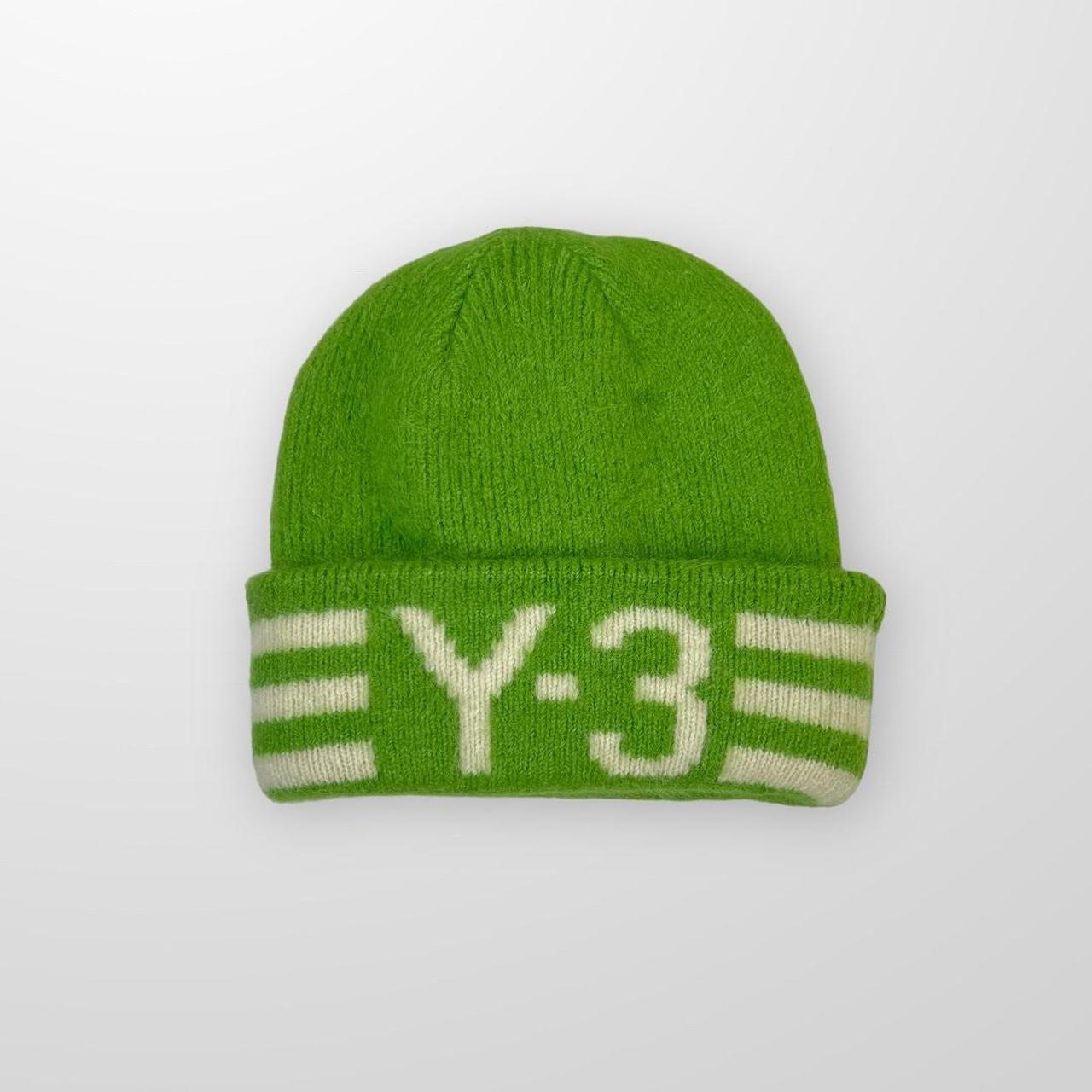 Palace Y-3 Adidas Beanie In Green / White