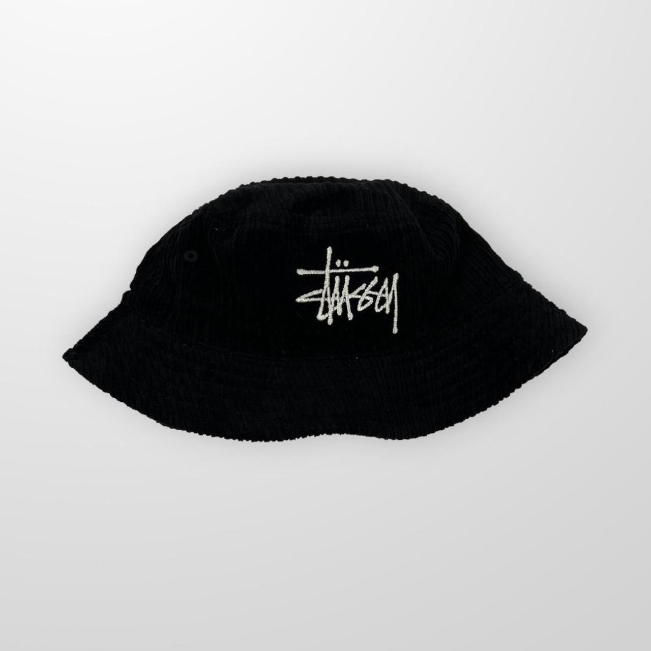 Stussy Corduroy Bucket Hat In Black & White