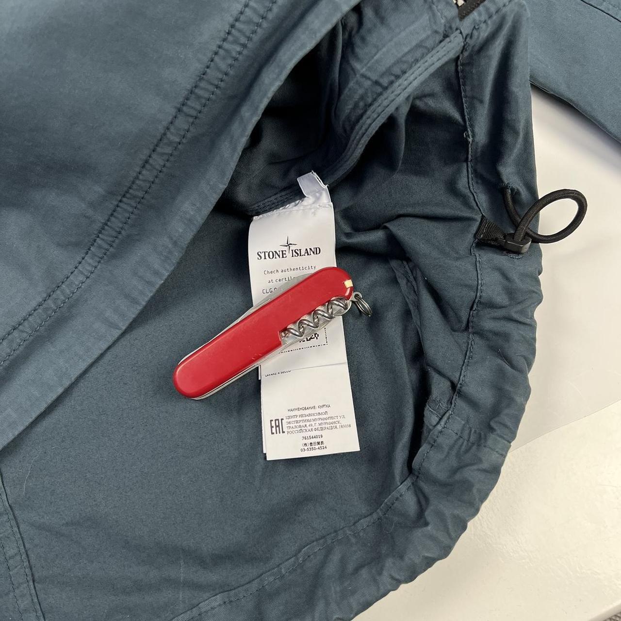 Stone Island Supima Cotton Twill Stretch-TC Anorak Jacket In Blue