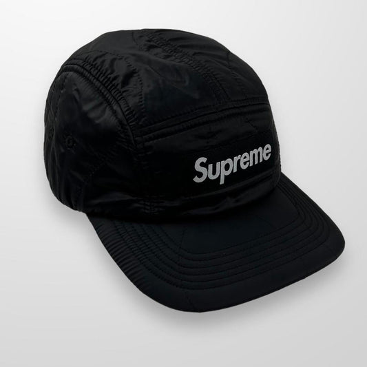 Supreme Quilted Liner Nylon 6-Panel Cap In Black