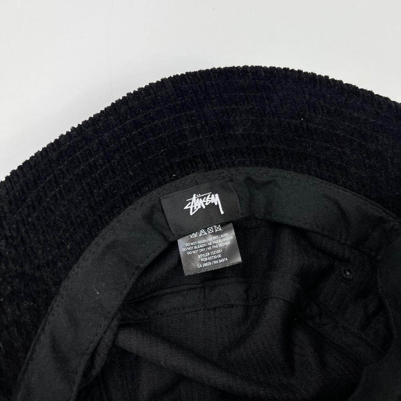 Stussy Corduroy Bucket Hat In Black & White