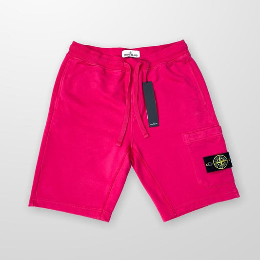 Stone Island Cargo Shorts In Hot Pink