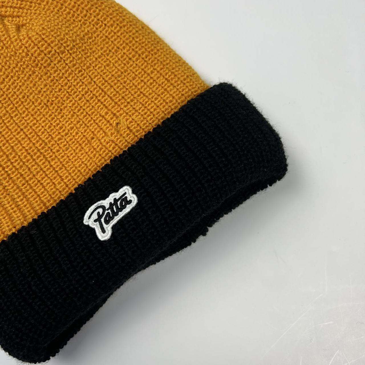 Patta Beanie Hat In Black & Yellow