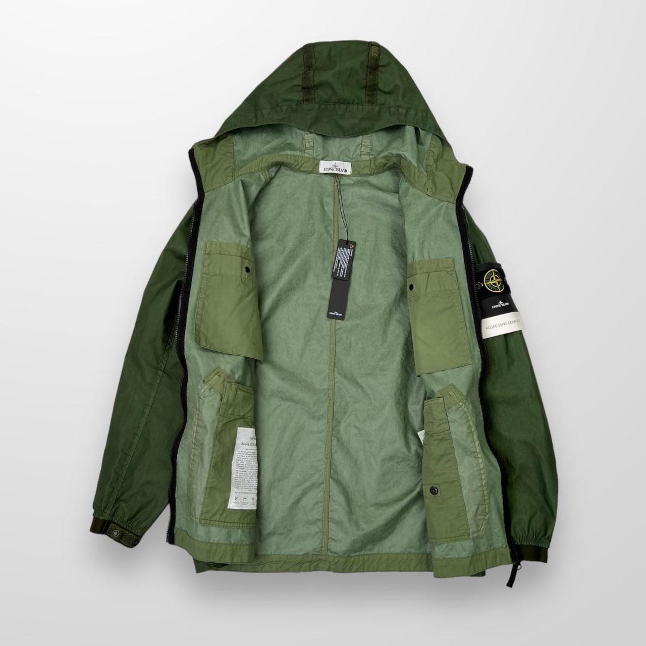 Stone Island Aggressive Gommato Jacket In Green