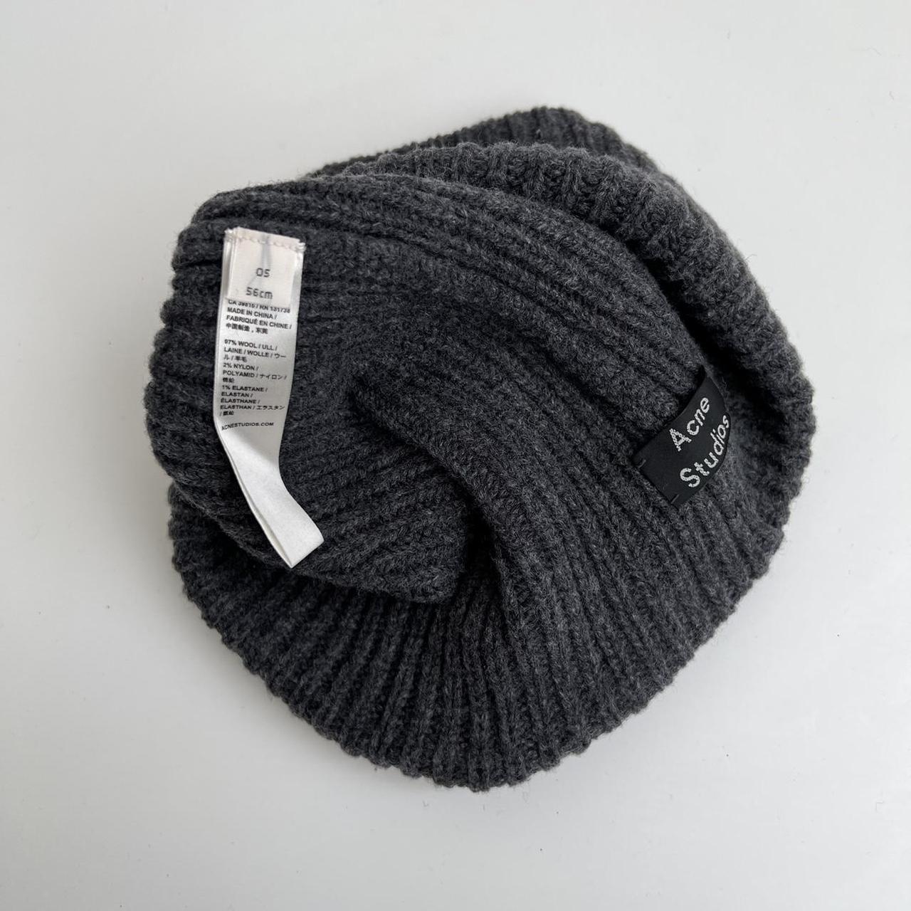 Acne Studios Beanie Hat In Dark Grey