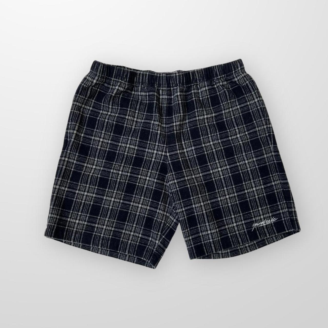 Yardsale Flannel Shorts Navy & White