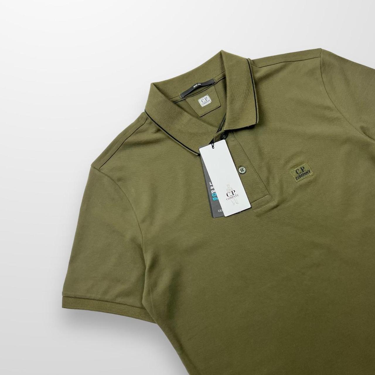 CP Company Patch Logo Polo In Khaki